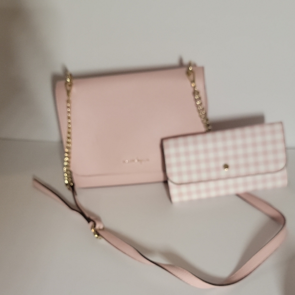 Nanette Lepore Pink Crossbody Bag with Gold Chain